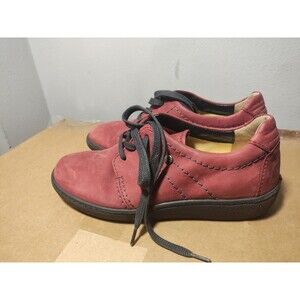 Wolky Women's Red Leather Loafers US 6.5 EU 37 Comfort Slip-On Casual Shoes